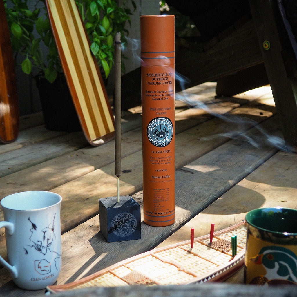 Bundle & Save 15%: Incense Holder + Mosquito & Fly Repelling Outdoor Garden Incense Sticks